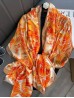 Premium Silk Feeling Rich Floral Print Scarf